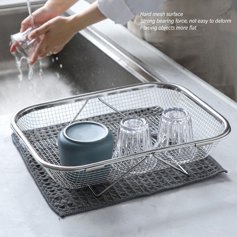 Dish Drying Rack Multipurpose Large Capacity Retractable 304 Stainless Steel