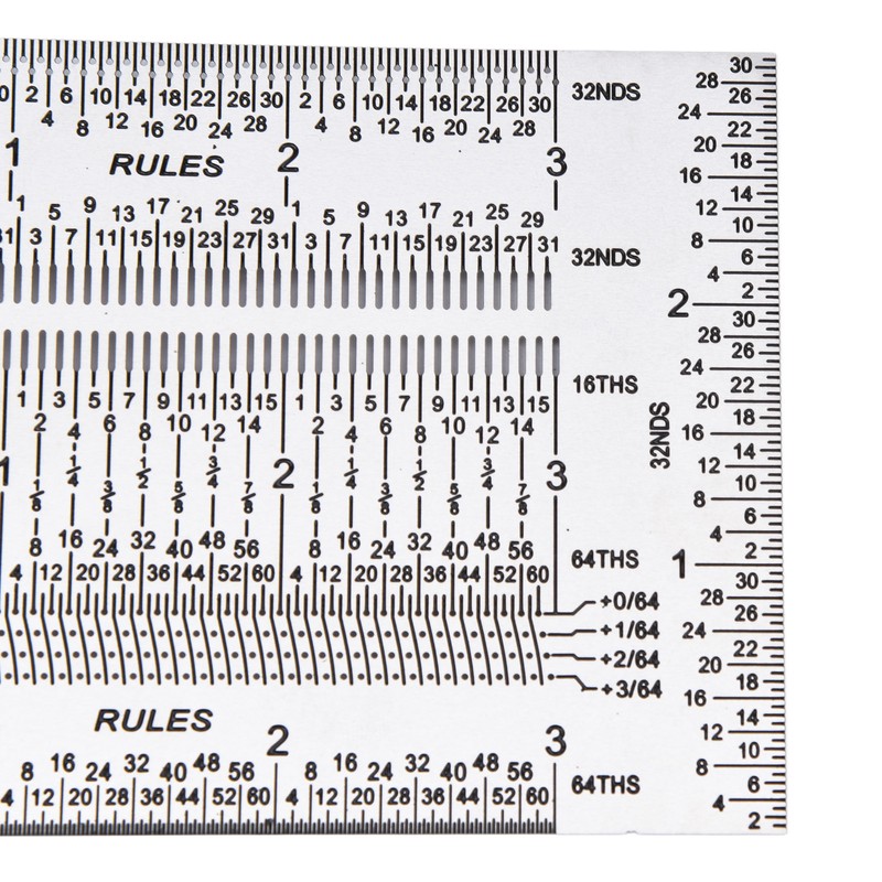 T Rule Stainless Steel Silver Scribing Ruler Woodworking Measuring Tool