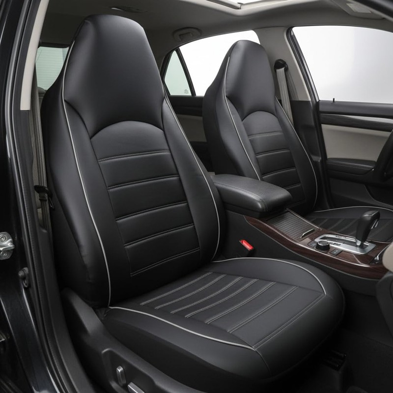 AUTOYOUTH PU Leather Bucket Seat Covers - High Back Front