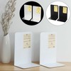2PCS Heavy Duty Metal Bookends Decorative Book Ends Office Stationery