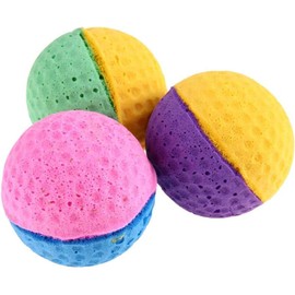 Ndier 24 weiche Katzenbälle, bunte Latex-Kratzbälle, Kauspielzeug, Ball, bissfest, Trainingsspielzeug für kleine Hunde, Katzen, Kätzchen