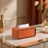 GORESE Tissue Box, Leather Rectangular Cosmetic Tissue Box, Paper Tissue