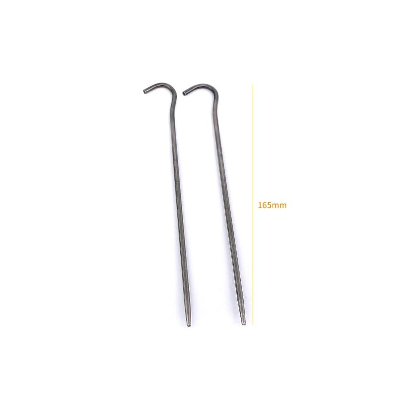 TOAKS Titanium Windscreen Stand 4PCS with TOAKS Titanium Tent Stakes