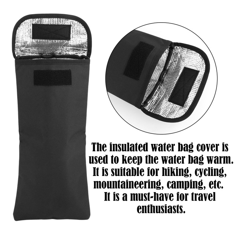 Hydration Bladder Insulated Bag, Black Oxford Cloth Water Bottle Cooler