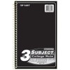 Top Flight Standards 3-Subject Wirebound Notebook, 108 Sheets, College Rule, 9.5 x 6 Inches, 1 Notebook, Cover Color May Vary (33601)