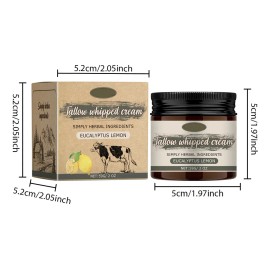 Crema De Sebo Natural Con Limón Y Eucalipto Que Hidrata Y Ca