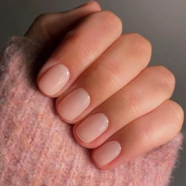 Kqueenest 48 Piezas De Uñas Acrílicas Cortas Cuadradas, Uñas Naturales De Color Rosa Nude, Uñas Postizas Semitransparentes Naturales, Uñas Acrílicas P