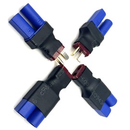 2Pairs EC5 to T Adapter Male Female Connector Plug Set Compatible with Arrma E-flite RC Car Truck Airplane Lipo Battery ESC Balance Charger Motor