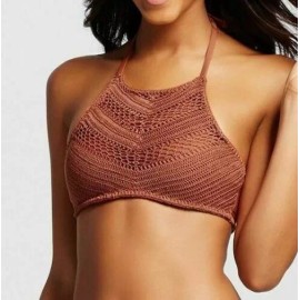 Xhilaration Womens Plus Size Copper Crochet - High Neck Bikini Top by Xhilaration - 18W