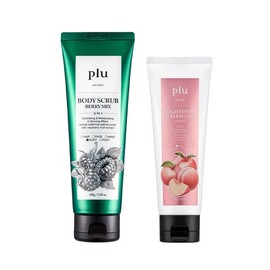 Flu Plu Body Scrub Original 200g + Peeling Gel Peach 100g - White Musk Scrub 200g + Peach Peeling Gel / 플루 바디스크럽 오리지널 200g+필링젤 피치 100g - 스크럽 화이트머스크 200g+필링젤 피치