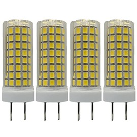 Lxcom Lighting G8 LED Bulb 10W Ceramic Corn Light Bulbs(4 Pack)-2835 SMD 102 LEDs 100W Halogen Bulb Replacement 4000K Natural White 1000LM G8 Base for Kitchen Under Cabinet Counter Lighting Puck Light