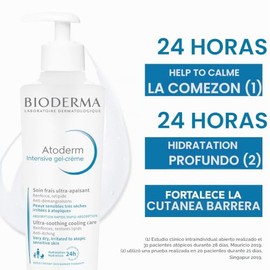 BIODERMA, Atoderm, Intensive Gel Crema, Hidratacin Ultraligera, Skincare Piel Muy Seca con Tendencia Atpica, 200ML                                    