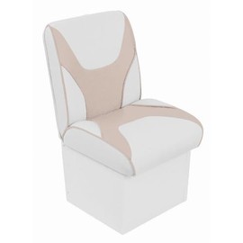 Overton’s Deluxe Jump Boat Seat – High-Impact Plastic Frame, UV-Protected Marine Vinyl, Storage Under Seat, with 8" Base