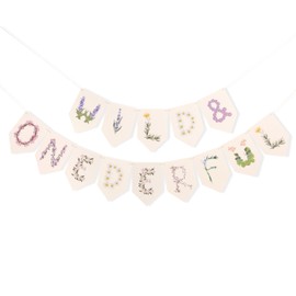 Banner colgante salvaje y onederful – Banner de cumpleaños para niña salvaje, decoración de fiesta de baby shower de flores silvestres, suministros para fiesta de cumpleaños de agricultores del