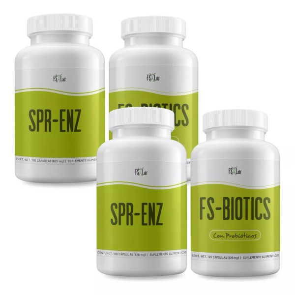 Natural Slim Kit De 2 Probióticos Y 2 Enzimas Naturalslim Frank Suárez Sabor Sin sabor