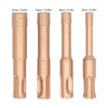 4PCS Brazed Hole Saw Kit Triangle Shank Tile Hole Opener