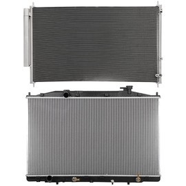 cciyu Aluminum Radiator Replacement 2011-2017 for Honda for Odyssey Plastic Radiator Auto Parts Complete radiator Radiator Engine Coolant Radiator Assembly Radiator