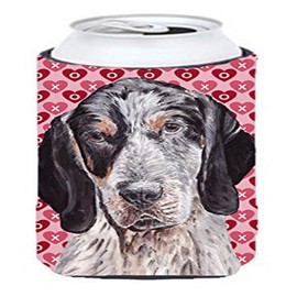 Caroline's Treasures SC9697TBC Blue Tick Coonhound Hearts and Love Tall Boy Hugger Can Cooler Sleeve Hugger Machine Washable Drink Sleeve Hugger Collapsible Insulator Beverage Insulated Holder