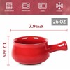 vicrays French Onion Soup Bowls With Handles, 26 Ounce for