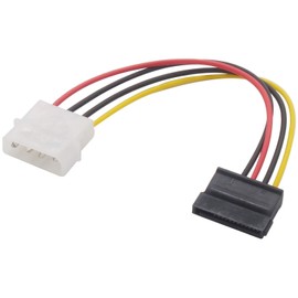 Audio Fan Serial ATA Power Converter Cable SATA Power Supply (15 Pin) Cable Straight