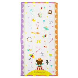 Marushin 4335005100 Bath Towel, Bear's School, 23.6 x 47.2 inches (60 x 120 cm), Jackie's Takaro, 100% Cotton