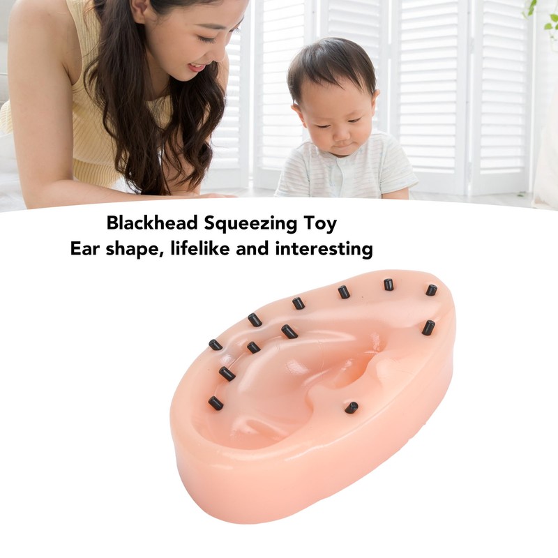 Ear Pimple Popping Toy with Tweezers Funny Blackhead Squeeze Out