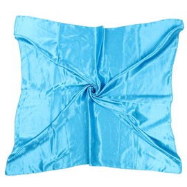 35" Womens Large Satin Square Scarf Silk Feeling Hair Wrapping Gift Headscarf Scarves Sky Blue