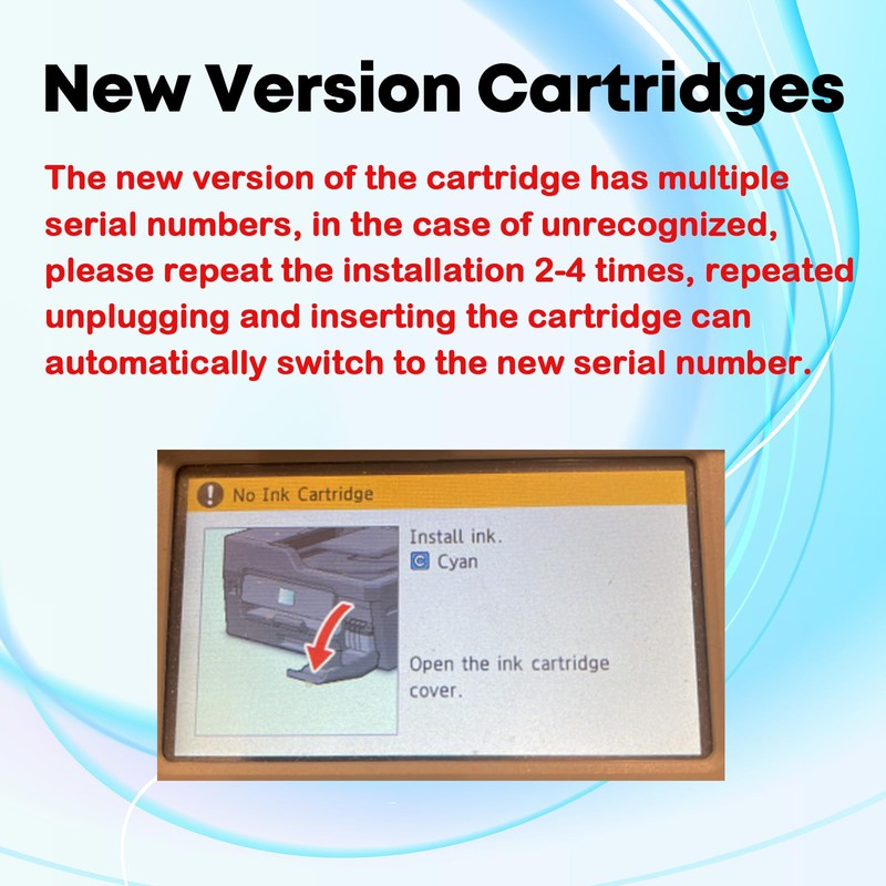 Miss Deer LC404 Black Ink Cartridges Compatible Replacement for Brother