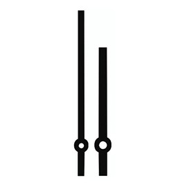 SELVA Pair of Hands Euronorm Bar Black Minute Hand Length 80 mm, Minimal