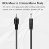 Bolvek 3ft RCA Male to 3.5mm 1/8 inch Monaural Mono
