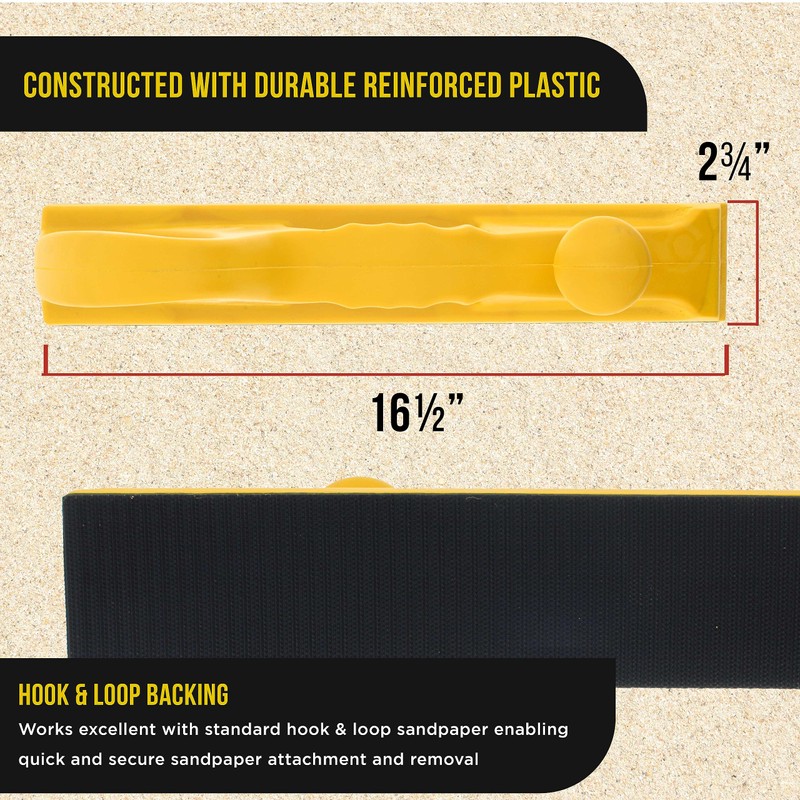 Dura-Gold Pro Series Rigid Longboard Hand Sanding File Block with