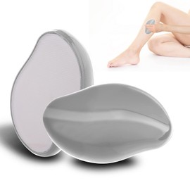 Crystal Hair Eraser for Women and Men,Magic Hair Eraser,Remover Painless Exfoliation,Hair Removal Tool for Arms Legs and Back,Reusable & Washable (White)