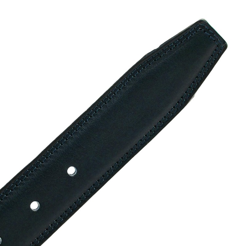 Conte Massimo Men's Genuine Leather Belt Made in Italy, blue