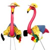 Lyreh 4pcs Flamingo Yard Outfits & Hats, Porch Flamingo Costume