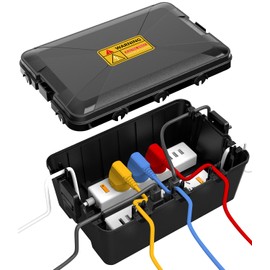 Outdoor Electric Box, IP54 Waterproof Outdoor Outlet Covers, 32 x 22 x 13 cm, Extra Large Cable Box, Weatherproof Electrical Junction Box, Outdoor Waterproof Junction Box, Protect Socket