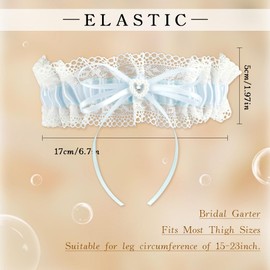 Garters for Bride, Wedding Garter for Bride, Bridal Garter, Light Blue Garter, Wedding Gifts, Wedding Accessories, Gifts for Women and Girls, Leg Garter for Valentines Day Gifts, Prom Party