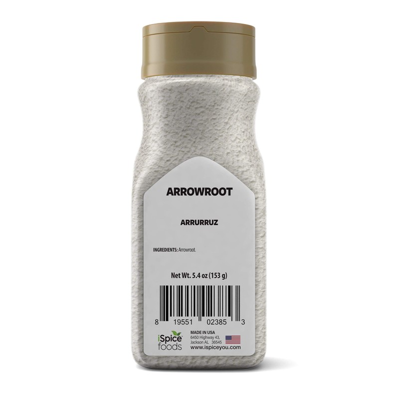 iSpice PREMIUM ARROWROOT POWDER |Natural Thickener|Gluten-Free|Non-GMO |5.4oz (155g)