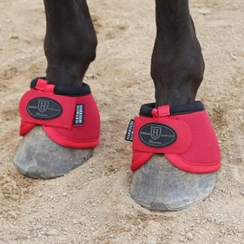 Harrison Howard Horse Bell Boots Overreach Bell Boots No-Turn Bell Boots for Horse-Sturdy Protective Hoof Boot