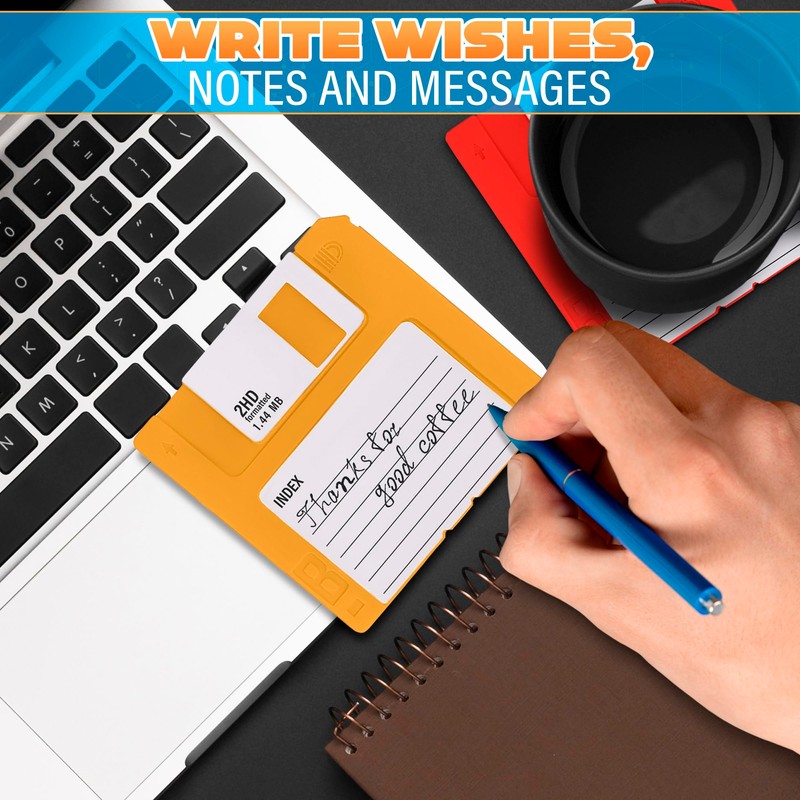 6 Pcs Silicone Floppy Disk Coaster - 6 Bright Colors