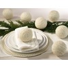 Fennco Styles Pearl Design Ornament Decorative Balls - Set of