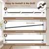 HYSEYY Heavy Duty Shower Curtain Rod,26-80inch Adjustable Tension Rod Black