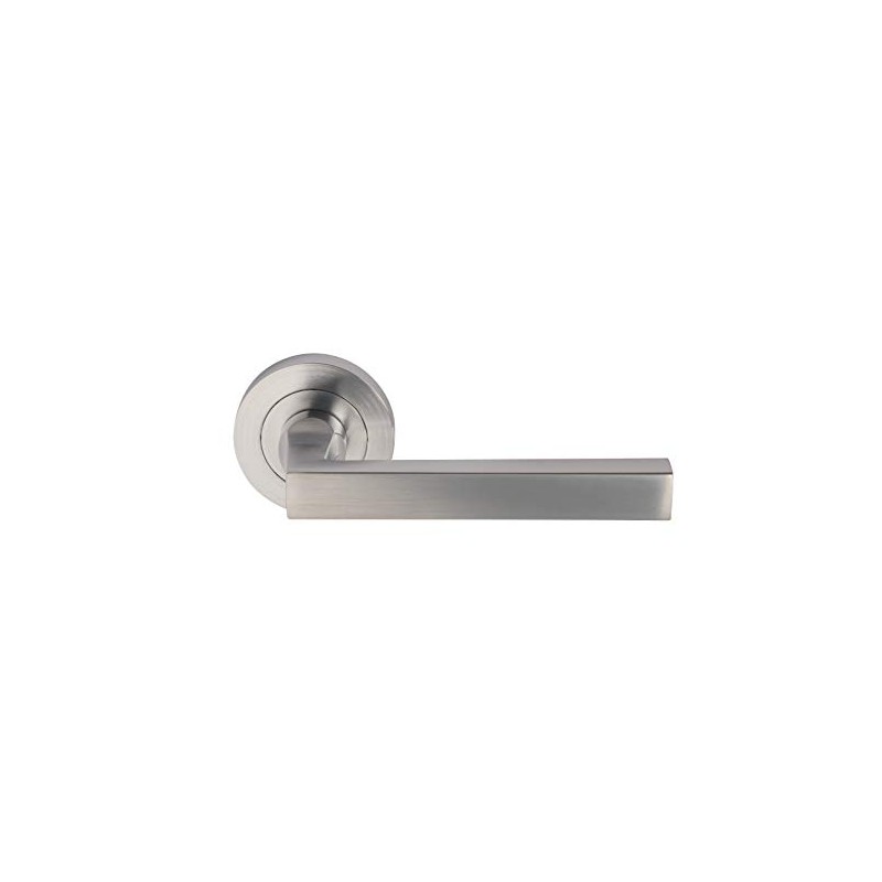 Excel DH3565 Linea Passage Door Handles on Round Rose, Satin