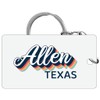 R and R Imports Allen Texas Souvenir Acrylic Keychain 3D Retro Design Single