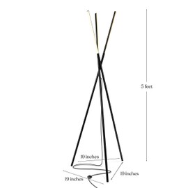 Brightech Stix Floor Lamp, Tall Tree Lamp for Offices, LED Tripod Lamp for Living Rooms, Great Living Room Décor, Dimmable Standing Lamp with 3 Lights for Bedroom Reading - Black