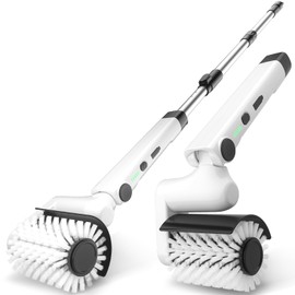 Pseaord Roller-Type Electric ​Cleaning Brush - 2025 New Cordless ​Shower Scrubber with 200min Runtimes, 2-Speeds & 56" Extendable Handle, 4 Brush Heads, ​Shower Cleaner Brush, for Bathtub/Tile/Floor