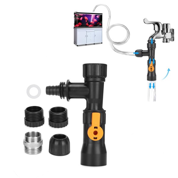 AYNEFY Fish Water Changer,Siphon Fish Vacuum Gravel Cleaner Aquarium Quick