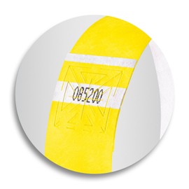 Sigel 255 x 25mm Soft Neon Event Wristbands - Yellow (120 Pieces)