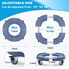 Humagineer Plant Rollers with Wheels, 15-19 Inch Adjustable Round Roller