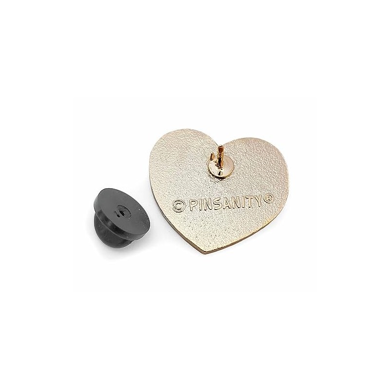 Pinsanity Cute 'Kiss Me' Pink Candy Heart Enamel Lapel Pin