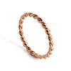 Rose Gold Dipped Sterling Silver Twisted Rope Stacking Ring Size